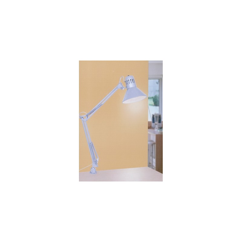 Lampada scrivania  in metallo braccio a snodo 60cm. con morsetto