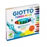 Pennarelli FILA GIOTTO TurboMaxi scatola da 12 colori assortiti
