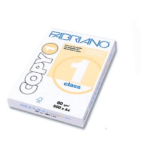 Risma 500fg carta bianca per Fotocopie e Laser F.to A4 80gr. FABRIANO Copy1 clas