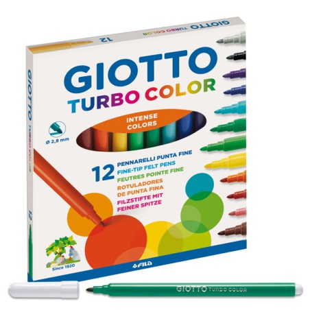 Pennarelli FILA GIOTTO Turbo color scatola da 12 colori ass