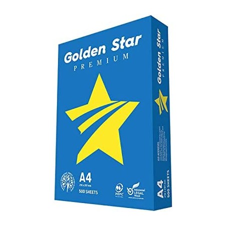 Risma 500fg carta bianca per Fotocopie e Laser F.to A4 75gr GOLDEN STAR