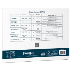 Album Disegno FAVINI F4 24x33cm 20fg. squadrato 220gr.