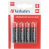 PILE 4pz. ministilo 1.5V "AAA" Alkalina VERBATIM
