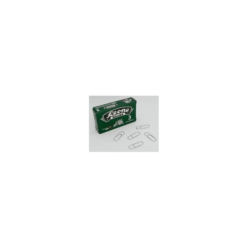 Fermagli metallici n°3 (28mm) sc.100pz antiruggine LEONE