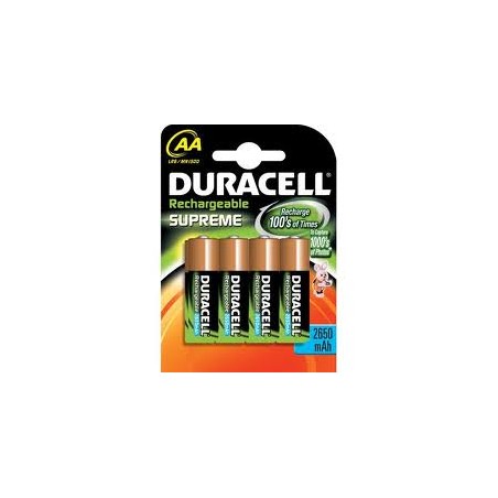 Pile ricaricabili 4pz. stilo 1,5v 2450mah DURACELL