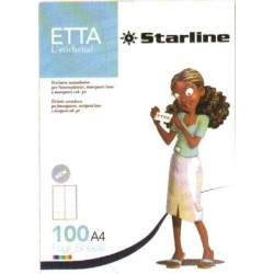 Etichette adesive sc.100fogli A4 105x37mm (16 etichette per foglio) STAR