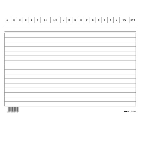 Schede rigate orizzontali H15xL21cm conf.100pz. EDIPRO E3246