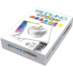 Risma 125fg carta bianca per laser a colori F.to A4 300gr. MULTIPAPER FABRIANO