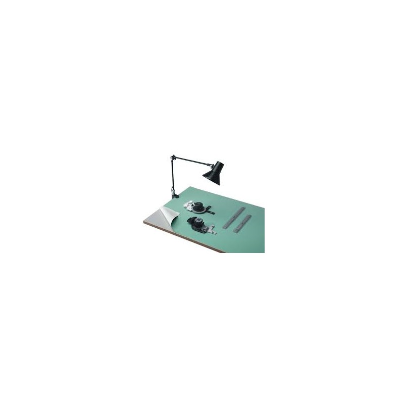 Surplan 100x170cm gomma rivertimento per tavoli sp.1,2mm verdino/panna