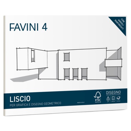 Album Disegno FAVINI F4 24x33cm 20fg. lisci 220gr.