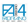 Album disegno FABRIANO F4 24x33cm 20fg. liscio da 220gr.