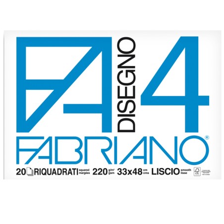Album disegno FABRIANO F4 33x48cm 20fg. squadrato da 220gr.