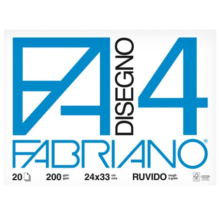 Album disegno FABRIANO F4 24x33cm 20fg. ruvido da 220gr.