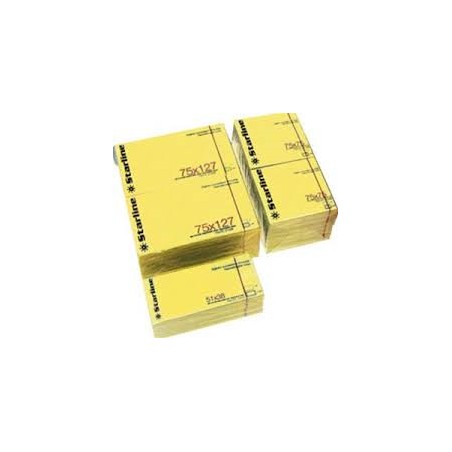 blocchetto 100 fogli riposizionabili gialli 38x51mm in conf. da 12pz. STICKNOTES